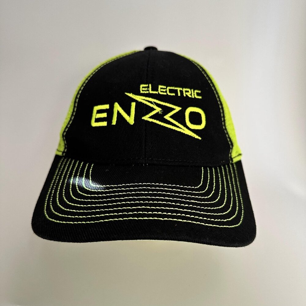 Electric Enzo Trucker Hat Mega Cap Adjustable Strap Back Green Cotton Blend